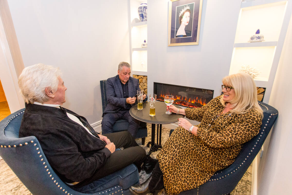 Drinks by the fire in the snug
